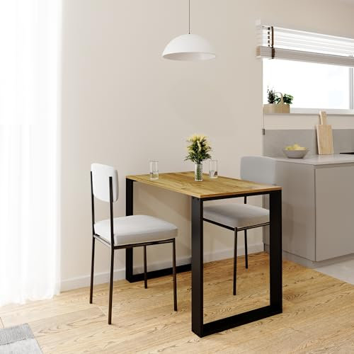 AKKE Esstisch Küchentisch Esszimmertisch Eiche Urig 100x60cm
