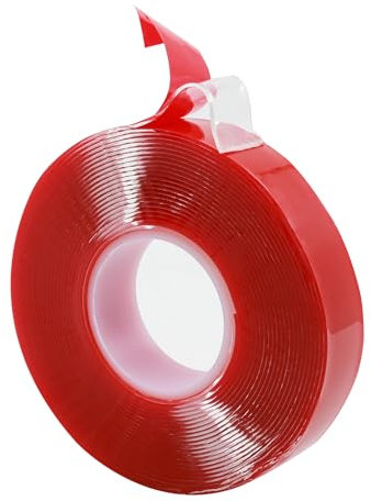 Kleberino Montageklebeband doppelseitig | permanent klebend | Doppelseitiges Klebeband extra stark | 1mm dick in Industriequalität (12mm x 5m)