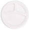 ECOFLAVOUR ADD THE GOODNESS Disposable 3 Compartment Heavy-Duty Plates Eco-Friendly Compostable Sugarcane Paper Plates - Pack of 25