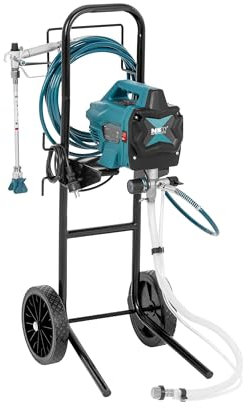 MSW Station de Peinture airless 1,4 l/Min 180 Bar Tuyau 7,5 m Mobile Pistolet Peinture airless Machine Peinture airless Pulvérisateur airless