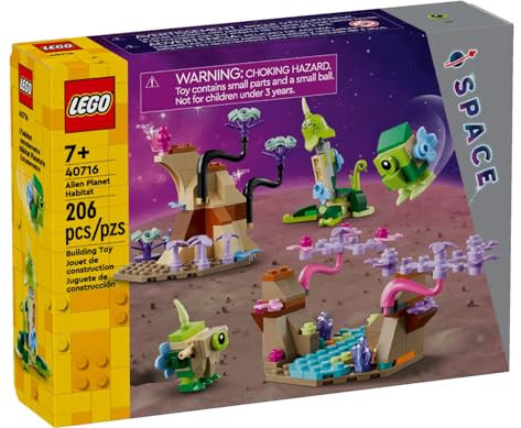LEGO 40716 Space Alien Planet Habitat 7+ 206 Teile Spielzeug Bauset mit 3 Alien Figuren