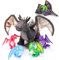 Zomiboo 5 Stück Drachen Plüschtiere Drache Kuscheltier mit Babys im Bauch mit Reißverschluss 40 cm Riesiger Plüsch Drache mit 4 Kleinen Drachen Stofftieren für Kindergeburtstag Kindertag Geschenk