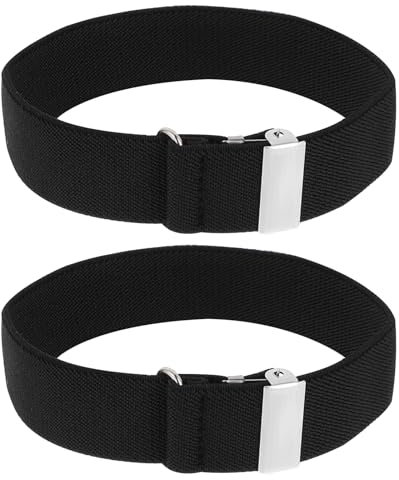 salbsever 2Pcs Shirt Arm Bands, Men Sleeve Garters for Men Elastic Stretchy Adjustable Anti-Slip Shirt Sleeve Holders Armband for Women Shirt Garters for Men Garter for Father Husband, 2CM/0.8In Wide