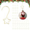 Dwafill 100 Ganci per Albero di Natale, Ghirlanda di Natale Ganci per Ornamenti Natalizi, Ornamenti Decorazioni Addobbi Natalizi per Albero di Natale，Suspension pour bouleGancio a sfera (Gold)