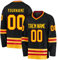 Générique Personalisiertes Hockey-Trikot, Schwarz, Damen, Herren, Unisex, Kurzarm, One size