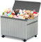 VERONLY Large Toy Box Storage Chest with Wheels for Boys,Girls, Collapsible Kids Toy Organizers and Storage Bins with Lids for Nursery,Playroom (Grey)