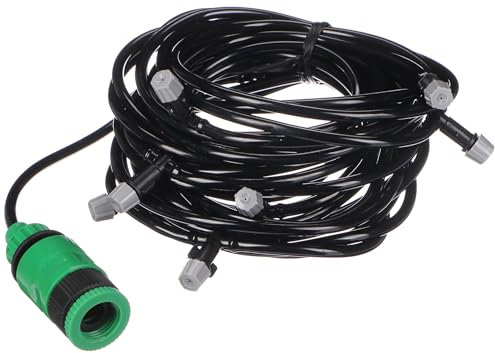 SIXTOL Garden Mist - Manguera de riego flexible para jardín de 10 m, con 10 boquillas, riego de jardín, refrigeración en días calurosos, para invernadero, pérgola, arbustos, fácil aplicación, color
