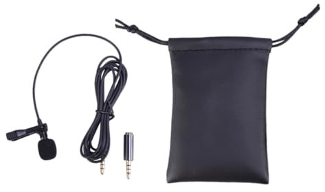 HOMSFOU Micrófono Lavalier Profesional Micrófono Lapela con Clip Fácil para Podcast Videoconferencia Entrevistas y