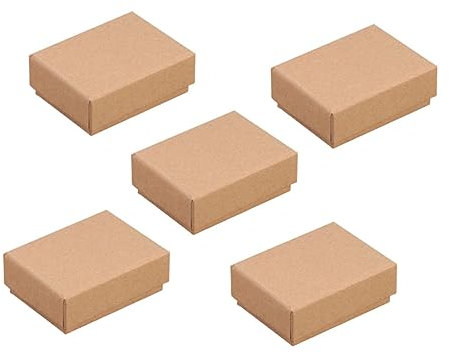 FRCOLOR 5 Stück Boxen Verpackungsboxen Kraftpapier Schmuckschatullen Ringboxen Aus Pappe Mit Schwamm Ohrringboxen Kleine Schmuckschatullen Aus Pappe