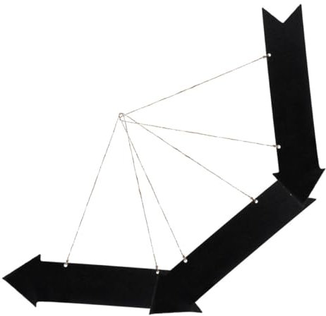 PRETYZOOM Lot De 3 Panneaux Tableau Noir Suspendus En Bois, Petits Panneaux Flèches Directionnelles, Surface Lisse à Écrire, Décor Mural Pour Fêtes, Mariages Et Maison