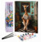 Bougimal Peinture par Numéro Adulte Animal avec Pinceaux et Acryliques Bricolage Peintures Kits, pour la Décoration Intérieure maison, Girafe 28x35cm(sans Cadre)