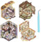 Cosmeria 4 Sätze DIY 3D Hausaufkleber Set Typ D, 3D Sticker Scene, Kreativer Stressabbau Für Kinder, Erwachsene, Sticker Therapy, Kreative Szene Spaß Stacking