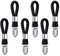 HUATEEN 6 Pack Black Towel Clips - 11.5cm Sturdy Hanging Hooks for Tea Towels, Kitchen & Bathroom, No-Sew Magnetic-Free Design, Space-Saving Towel Holders with Secure Grip