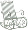 il genio online Schaukelstuhl Smilla Landhausstil Nostalgie I Klassischer Schaukelstuhl aus Eisen I Schaukelstuhl Design Farbe (Antik-Grün)