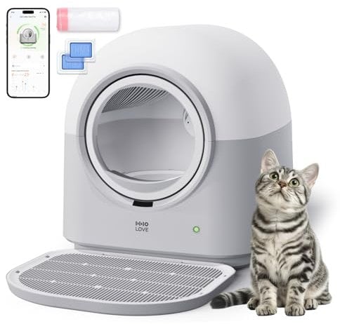 Katzenklo Selbstreinigend Katzentoilette Groß XXL, Automatisches Katzenklo Elektrisches, APP-Steuerung, Selbstreinigendes Katzenklo für 2 Katzen Mehrere Katzen, TY-PRO