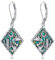 JERWLI Kaktus-Ohrringe für Damen, 925er Sterlingsilber, Türkis, Western-Ohrhänger, Kaktus-Schmuck, Geschenk für Frauen, Mütter und Geliebte