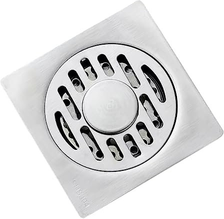 DIYEAH Quadratischer Duschablauf Edelstahl 201 Korrosionsbeständig Mit Feinem Stahlgitter Für Waschbecken Und Bad Ablauf Abflusskomfort