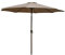 LOLAhome Parasol fijo +RESISTENTE de 300x400 cm, Topo, mástil Ø48mm de aluminio Marrón, con Antiviento y Manivela, Elegante y Duradero, tratamiento Anti-corrosión, Para Exterior, Jardín - Tessa