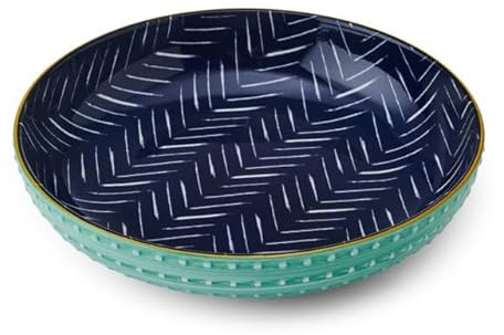 Mikasa Schale aus Steingut, Chevron-Design, 21 cm