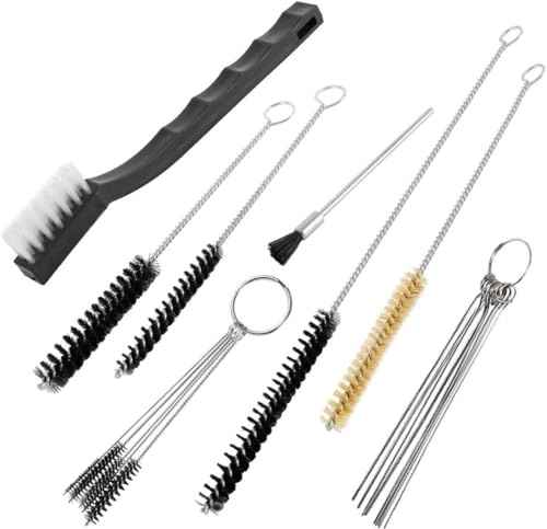 VOBOR 21 Pièces Kit de Nettoyage pour Pistolet à Peinture, Brosses de Pistolets Pulvérisateur Complet pour Nettoyer les Pistolets à Peinture à L'aérographe Buses et Embouts