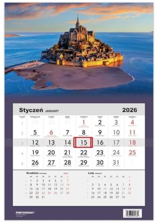Kalendarz 2026 Jednodzielny Wzgórze Świętego Michała, Francja
