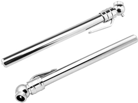 2 PCS Tire Pressure Gauge, Pencil Car Tire Pressure Gauge Stainless Steel Pen Manual Tyre Checker Tool 5-50 PSI Range Compact Portable Air with Pocket Clip for Cars Trucks RVs Motorcycles Bicycles