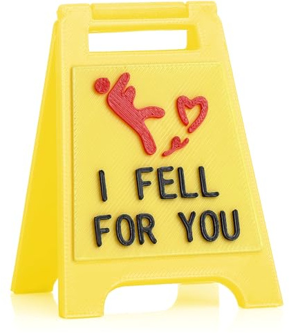 Cute Mini Sign I Fell for You - Funny Romantic Gift for Boyfriend, Girlfriend, Anniversary, Valentine's Day, Christmas | Unique Love Gift for Him or Her | Offer Decoration