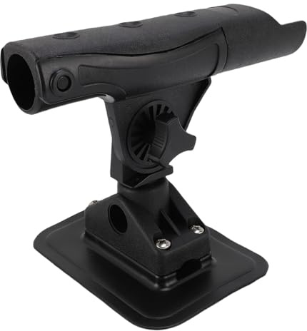 BuyWeek Rutenhalter für Boot Kajak, 360 Grad Verstellbar Angelstangehalter Tragbare Rutenständer mit Sicherer Fester Basis für Aufblasbare Boot Kanu Angelboot