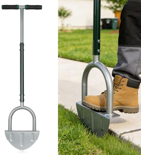 ORIENTOOLS Manual Lawn Edger Tool, 120cm Long Handle Garden Edger for Clean Borders, Steel Hand Edger with Wide 44cm Blade for Flower Beds, Grass & Yard Edging, 2.2kg Lightweight