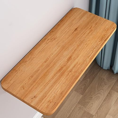 Versátil mesa plegable de pared de 100 x 50 cm (roble dorado) – Mesa de comedor y escritorio flotante que ahorra espacio para trabajar en PC, ideal para espacios pequeños, oficina en casa y cocina