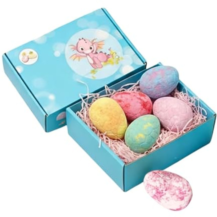 Qkbuza Boule Moussante Pour Douche,Douceur et Confort avec Dinosaures à l'Intérieur | Galets Effervescents pour Douche,Filles Garçons Ados Femmes Hommes Hôtel Salle de Bain Spa Cadeau Noël