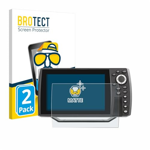 BROTECT Schutzfolie für Humminbird Helix 7 | 2 Stück Entspiegelnder Displayschutz Made in Germany Matte Displayschutz-Folie Anti-Reflex Anti-Fingerprint Einfache Montage