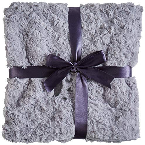 Nobby 70979-17 Kuscheldecke Fleece Plaid Super Soft, 60 x 85 cm, hellgrau