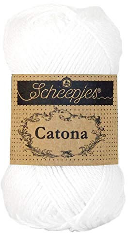 Scheepjes - Scheepjes Catona 106 Snow White Yarn - 1x25g