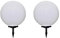 vidaXL Wegeleuchte LED 50cm mit Erdspieß Solarkugel Garten Kugelleuchte Solarleuchte Gartenleuchte Solar Gartenlampe Kugellampe Wegbeleuchtung