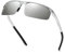 DUCO Sonnenbrille für Herren Retro Polarisierte Sonnenbrille Ultraleichte Sportbrille Al-Mg Metallrahmen Fahrerbrille 8550 (Silber)