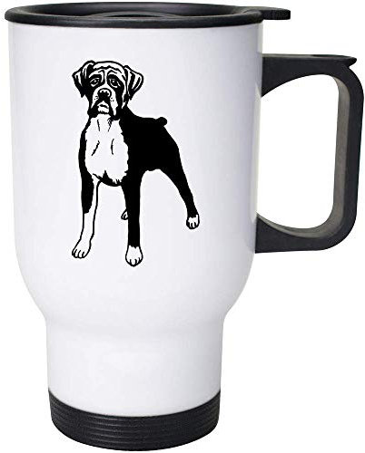 Azeeda 400ml 'Boxer Dog' Reusable Coffee/Travel Mug (MG00026929)