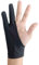 Qiuyan Free Size Black Tablet Drawing Anti-fouling Glove Artist Two Finger Glove for Graphic Tablet, Art Creation and iPad Pro Pencil Fit for Right Hand or Left Hand