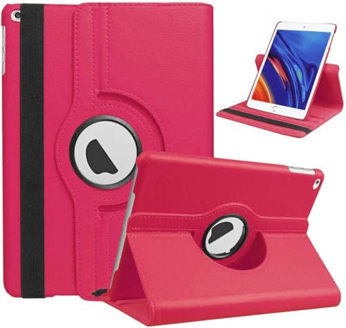 WorldBiz - Funda para iPad de 10.2 pulgadas, rotación de 360°, con apagado y encendido automático, color rosa