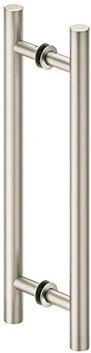 ALPENSTAHL Stangengriff Edelstahl matt Ziehgriff Aluminium Stoßgriff für Holz- & Glastüren | Türgriff für Schiebetüren | 400 mm x 300 mm | 1 Paar - Design Schiebetürgriff beidseitig für Zimmertüren