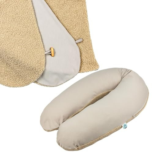 sei Design Stillkissenbezug – 190x30-38 cm – Jersey & Teddyplüsch – Passt Fremdmarken – Öko-Tex Zertifiziert – Waschbar & Trocknergeeignet