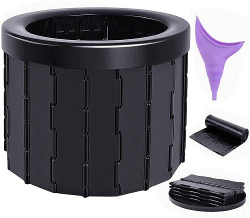 Moremili Campingtoilette, Tragbare Toilette Outdoor Camping Toiletten mit Urinal für Frauen, Mobile Faltbare Campingklo für Camping, Unterwegs, Wandern, Ausflüge, Stau