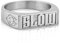 Akitsune Slow Statement Ring | Stapelbarer Ring Herren Frauen Edelstahl Designer Silber - US 10