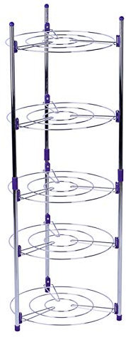 Pot Rack Pan Saucepan Stand 5 Tier Wire Shelving Unit Stand Home Multi-Functional Kitchen Pans Pots Storage Shelf Organizer Holder Standing for Home Kitchen Bath Room