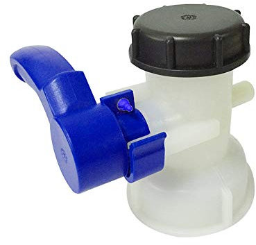NSXIN IBC Container Klappenhahn Auslaufhahn Absperrhahn Adapter, Universal Wassertank Schlauchanschluss für Wassertank Ablasshahn, Regentonne, Kanister (62mm)