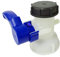 NSXIN IBC Container Klappenhahn Auslaufhahn Absperrhahn Adapter, Universal Wassertank Schlauchanschluss für Wassertank Ablasshahn, Regentonne, Kanister (62mm)