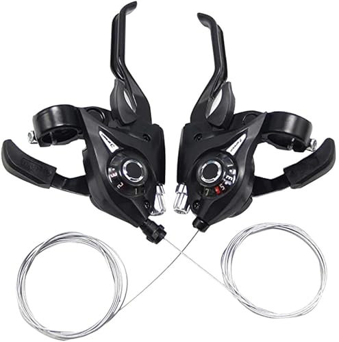 Mountain Bike Gear Shifter 3x7 Bike Gear Shifter 7 Speed Gear Lever Brake Lever Bike Left Right Shifter 21 Speed Shifter Set for Mountain Bikes City Bikes Racing Bikes Folding Bikes Accessories