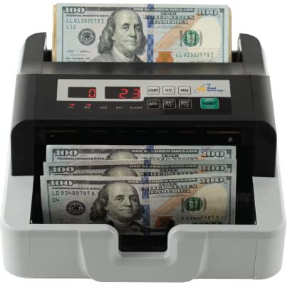 Royal Sovereign USD High Speed Bill Counter with UV/MG Counterfeit Detection, High Volume Money Counter, Add and Batch Mode (RBC-100N)