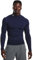 Under Armour Herren HeatGear Armour Mock Long Sleeve T-Shirt, (410) / Midnight Navy/White, S