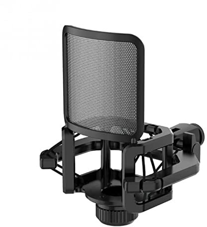 Mikrofon Schwingungsdämpfer Mit Poppfilter Shield - Universal Shock Mount Für 21-62mm Durchmesser | Schwingungsdämpfe Mikrofon Ständer Mikrofon Mit Integriertem Anti-Vibrations Pop Schutz